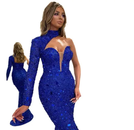 Elegant Sequin Long Sleeve Party Dress Mimarta
