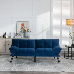 Navy Blue Convertible Folding Modern Sofa Bed Mimarta