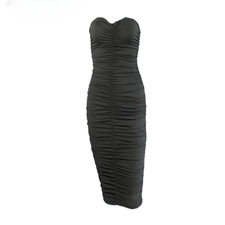 Neon Green Tube Dress Women Rieworkes