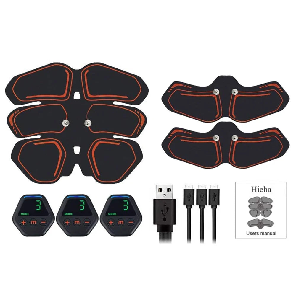 EMS Abdominal &amp; Hip Trainer Toner: USB Fitness Gear for Home Gym Rieworkes