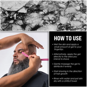 Level 3 Shaving Gel - Straight Razor Shave Gel - Non-Irritating - Refreshing Smell L3 - No Hot Towel Necessary - Level Three Razor Gel Ice 16.9 Fl Oz (Pack of 1) Rieworkes