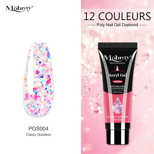Poly Acrylic Gel: 15ML UV Gel for Nail Extension - 38 Colors Rieworkes