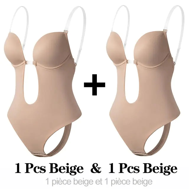 Shapewear Bodysuit Women Deep V-Neck Rieworkes