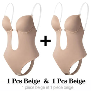 Shapewear Bodysuit Women Deep V-Neck Rieworkes