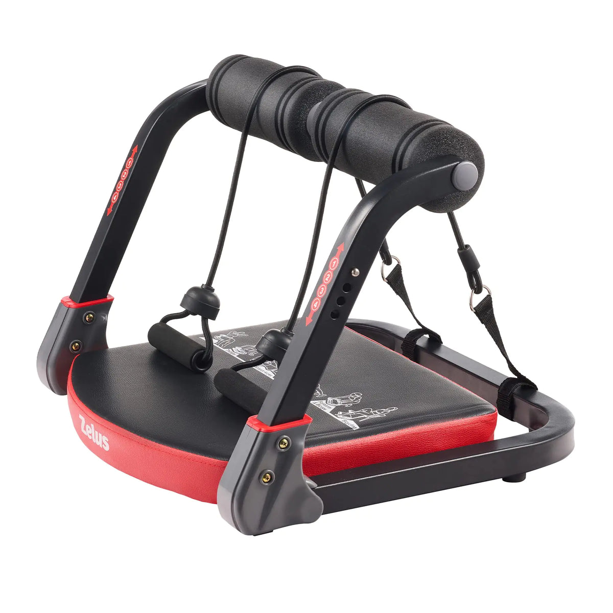 ZELUS Ab Machine with Resistance Bands for Home Gym 2 in 1 Ab Workout Equipment with Rebound Assist 4 Intensities Core Strength Trainer Whole Body Exercise Fitness Equipment for Home Workouts Mimarta