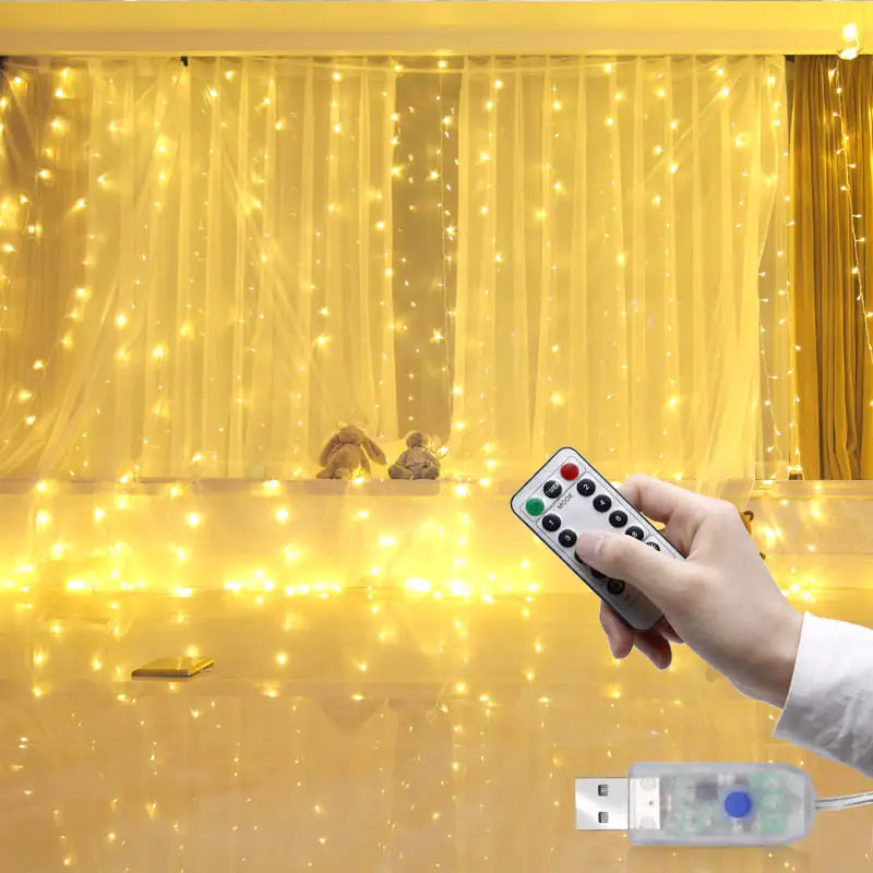 LED Curtain Garland Lights Rieworkes