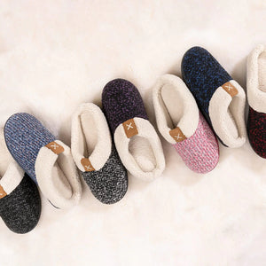 ULTRAIDEAS Women's Indoor Bedroom Slipper with Memory Foam, Gift for Women, Wool-Like House Shoe with Anti-Skid Rubber Sole for Ladies 5-6 Grey Rieworkes