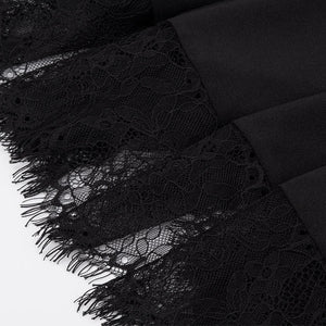 Elegant Vintage Black Mesh Lace Dress Rieworkes
