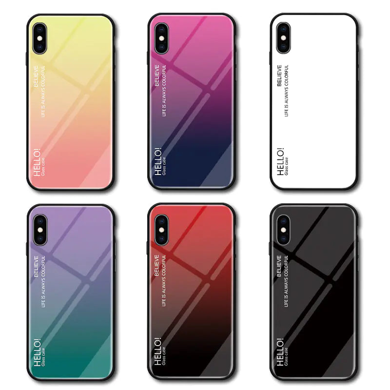 Gradient Glass Phone Case - Hello Design Mimarta