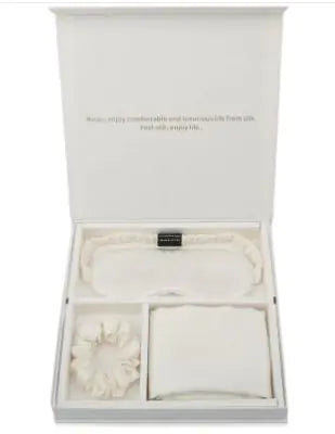Luxury Silk Sleep Gift Set: Eye Mask, Pillowcase &amp; Scrunchie in Gift Box Mimarta