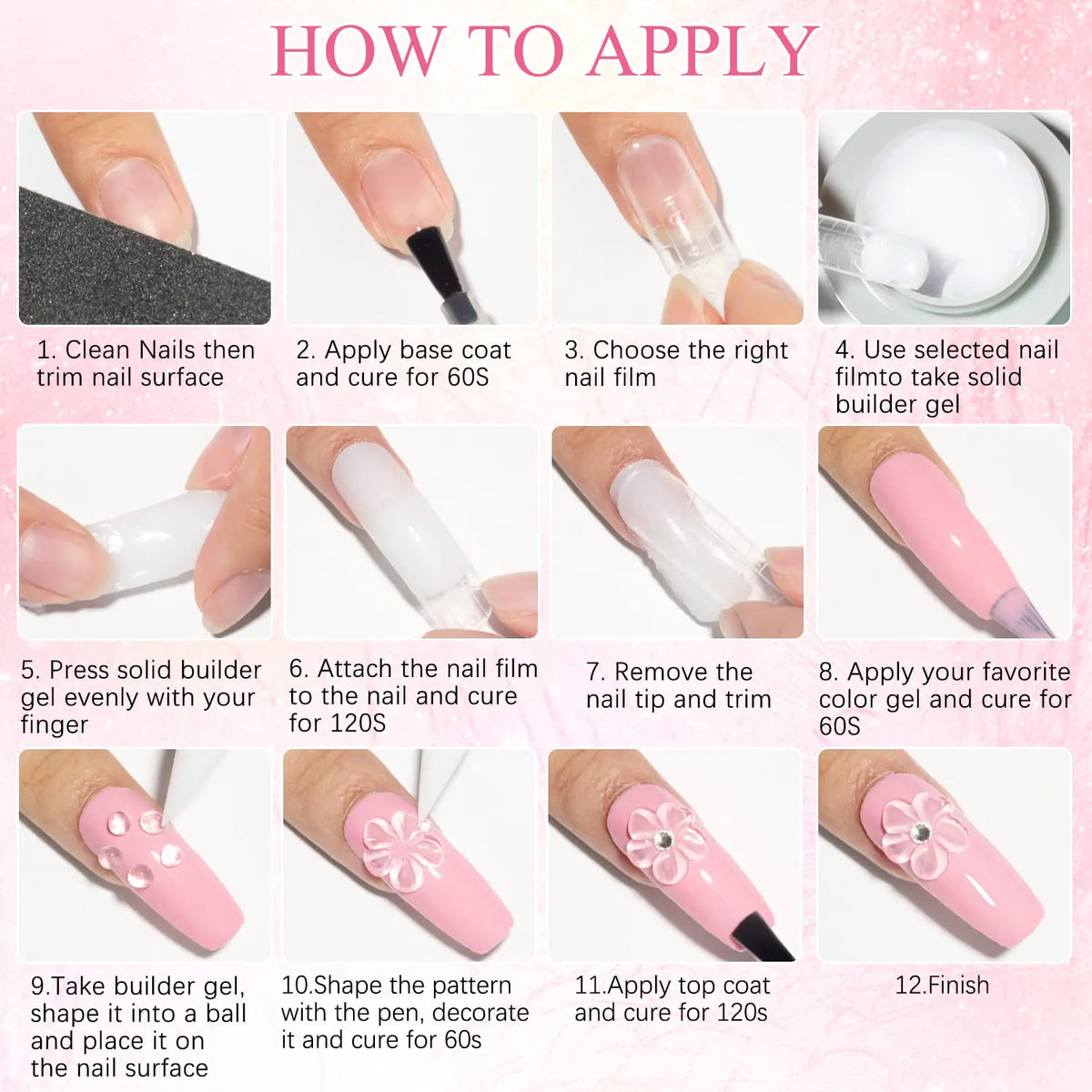 MIZHSE Solid Builder Gel, Nail Sculpture Gel Non-Sticky 4 Colors Nude Clear White Pink Hard Builder Gel Nails UV LED Nail Extension Gel For Nail Salon Home Manicure C-Classic Colors * 4 Rieworkes