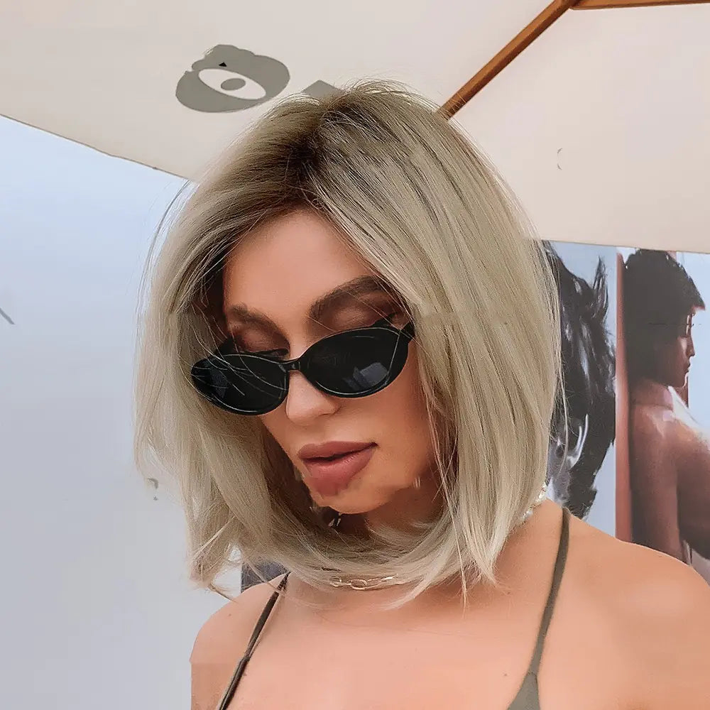 Fashion Split Golden Hair Tail Wig for Women Rieworkes