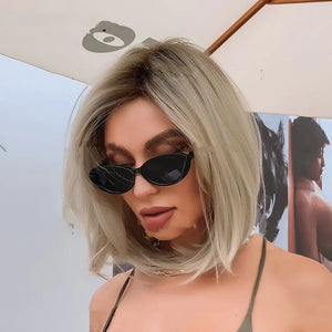Fashion Split Golden Hair Tail Wig for Women Rieworkes