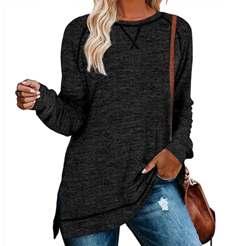 Solid Color Sweater for Women - Autumn/Winter Collection Rieworkes
