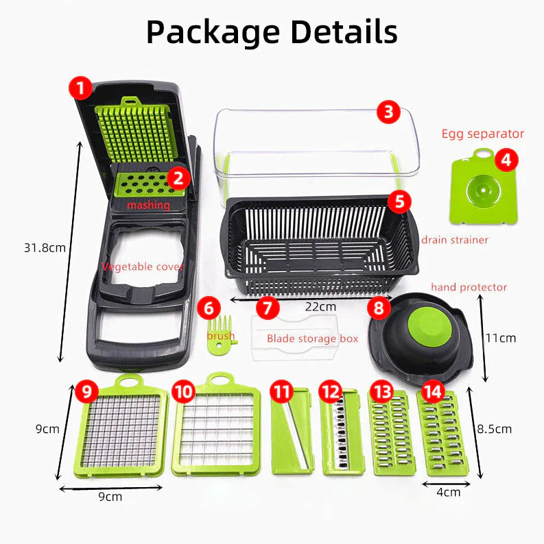 15-In-1 Vegetable Fruit Chopper Cutter Food Onion Veggie Dicer Slicer Kitchen Mimarta
