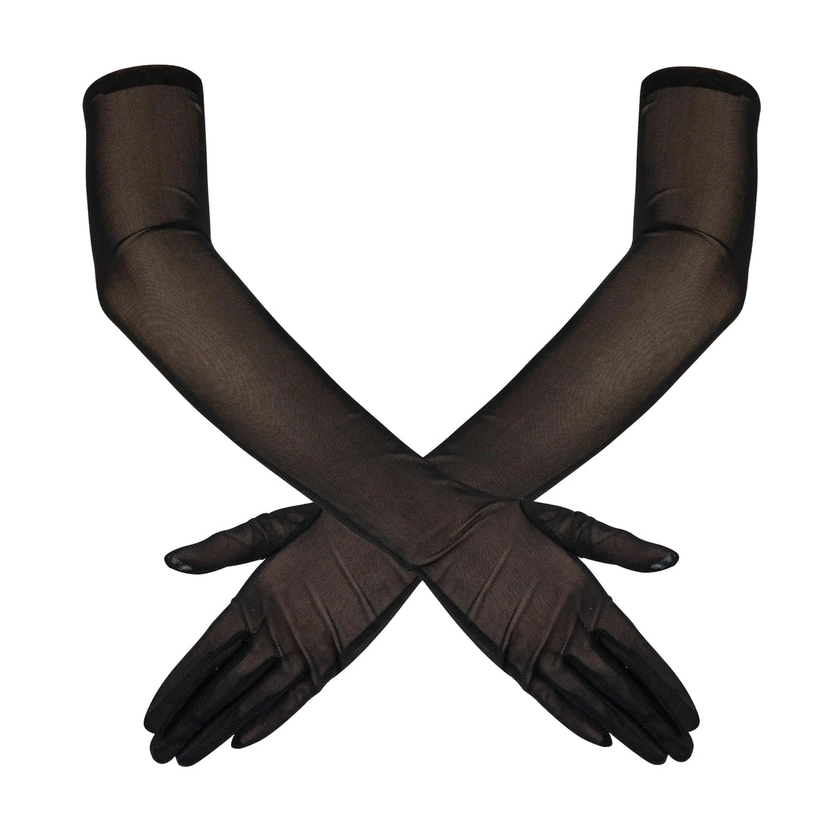 Lace Gloves Black Tulle Gloves Long Elbow Sheer Stretchy Gloves Elegant Bridal Gloves Formal Dance Lace Gloves for Women Dress Costume Accessories Halloween Wedding Opera Tea Party Cosplay Dinner Prom Mimarta