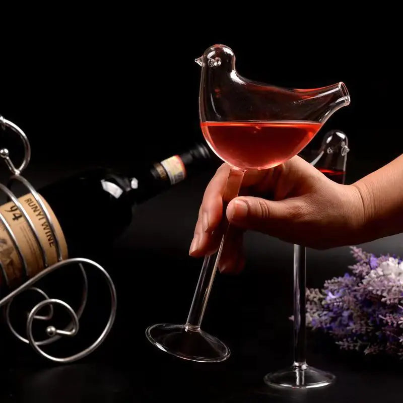 Creative Bird-Shaped Cocktail and Champagne Glass Mimarta