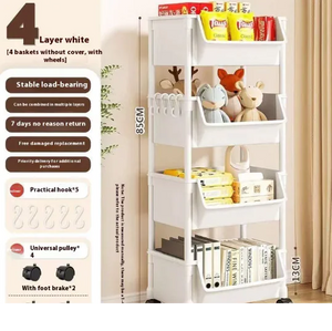 Household Multi-layer Storage Rack With Wheels Mimarta