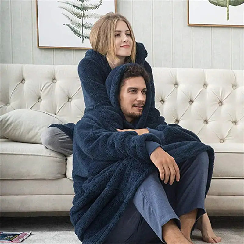 Oversized Fleece Blanket Hoodie Rieworkes