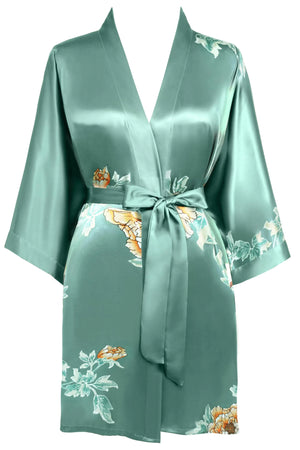 BABEYOND Short Kimono Bath Robe Blouse Satin Silky Kimono Cover Up Loose Cardigan Sleepwear Wedding Robe Mimarta