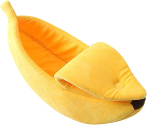 longjunjunfashion Banana Pet Bed Cute Funny Banana Bed Medium Size for Dogs Indoor Cats Small Animals Christmas Pet Bed Lovely Pet Supplies for Cats Kittens Rieworkes