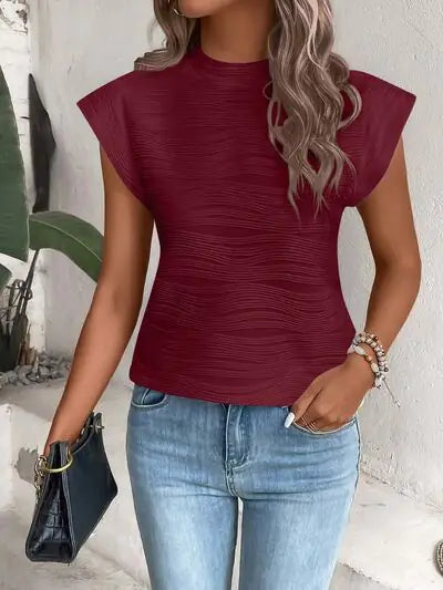 Terri Cap Sleeve Shirt- Rieworkes