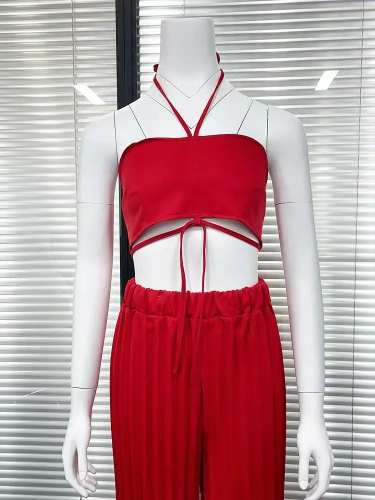 2023 Spring Women's Fashion Solid Color Top & Skirt Set Mimarta
