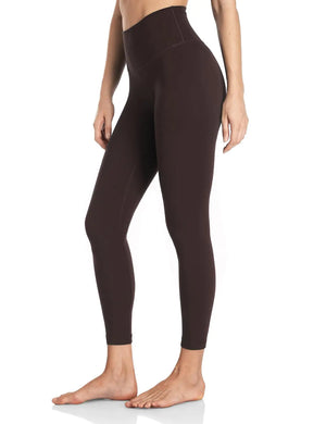 HeyNuts Workout Pro Leggings, High Waisted Compression Gym Tummy Control Athletic Yoga Pants 25" Small Espresso Rieworkes