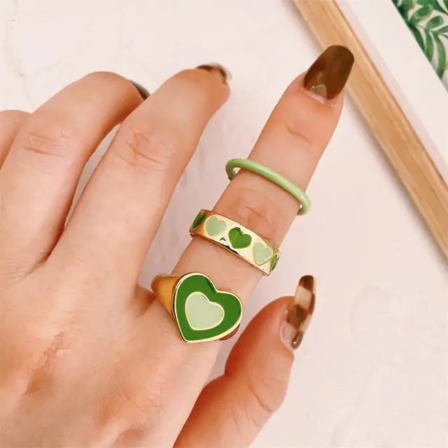 Vintage Embrace Hands Rings Set Rieworkes