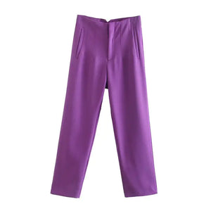 Chic Office Lady Straight Pants Rieworkes