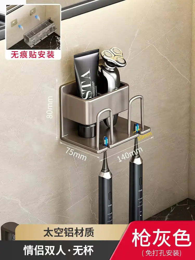 Wall-Mounted Toothbrush and Cup Holder for Bathroom Mimarta