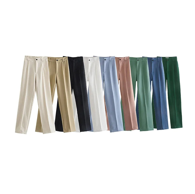 Office Wear Straight Pants Rieworkes