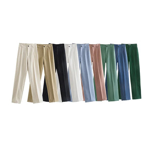 Office Wear Straight Pants Rieworkes