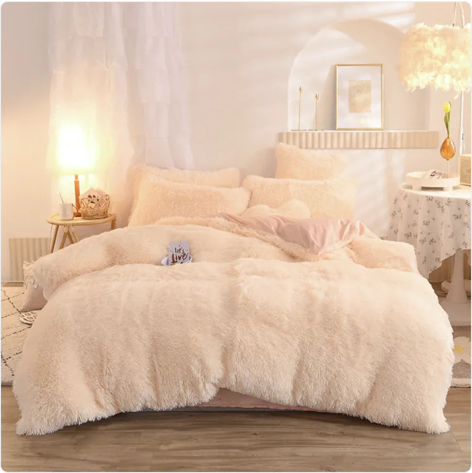 Luxury Plush Fleece Bedding Set - Queen & King Sizes, Warm Quilt Cover & Pillowcases Mimarta