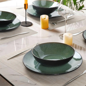 Steak Plate Creative Western Food Plate Vegetable Plate Set Of 6 For Cereal, Salad, Pasta, Soup, Dessert, Serving Dishwasher, Microwave And Oven Rieworkes