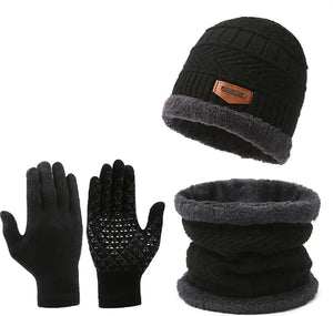 Winter Scarf Gloves Three-piece Set Mimarta