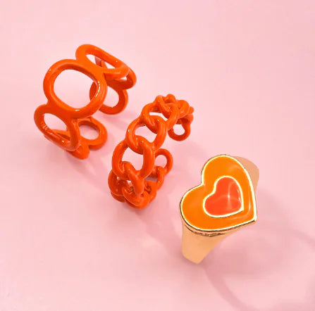 Vintage Embrace Hands Rings Set Rieworkes