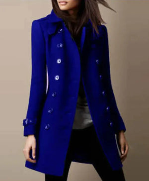 Ladies Spring Long Jacket Wool Trench Coat Rieworkes