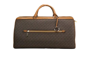 Copy of Michael Kors Travel Extra Large Brown PVC Top Zip Duffle Weekender Luggage Bag Mimarta