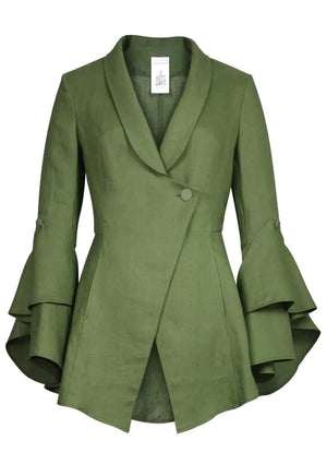CHIC STAR Plus Size Womens Linen Jacket Blazer 18 Rieworkes