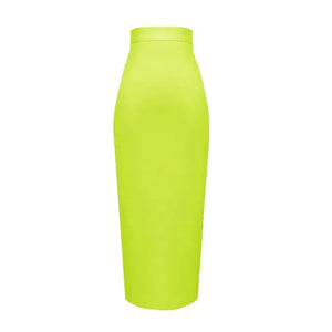 Elegant High Waist Mid-Length Bandage Skirt Mimarta