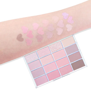16Colors Pink Nude Taupe Basics Matte Eyeshadow Palette,Muted Pink Eye Shadow Makeup Travel Makeup Palette all in one Long Lasting Waterproof Ultra-Blendable,Great for Travel Gift Kit 02#Pink Nude Taupe Rieworkes