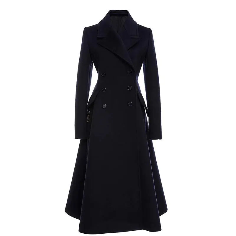 Elegant Slim Fit Women's Wool Coat Mimarta