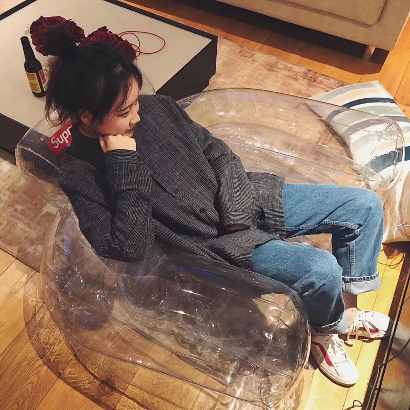 Red sofa chair transparent sofa stool Mimarta