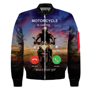 Men's 3D Digital Color Print Flight Jacket Suit Mimarta