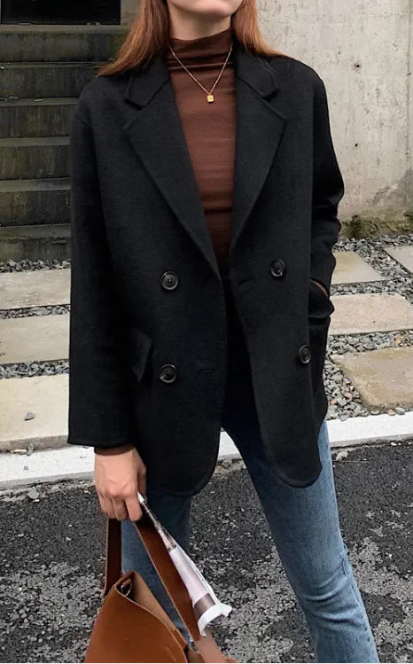 Women's New Short Double-sided Cashmere Coat Rieworkes
