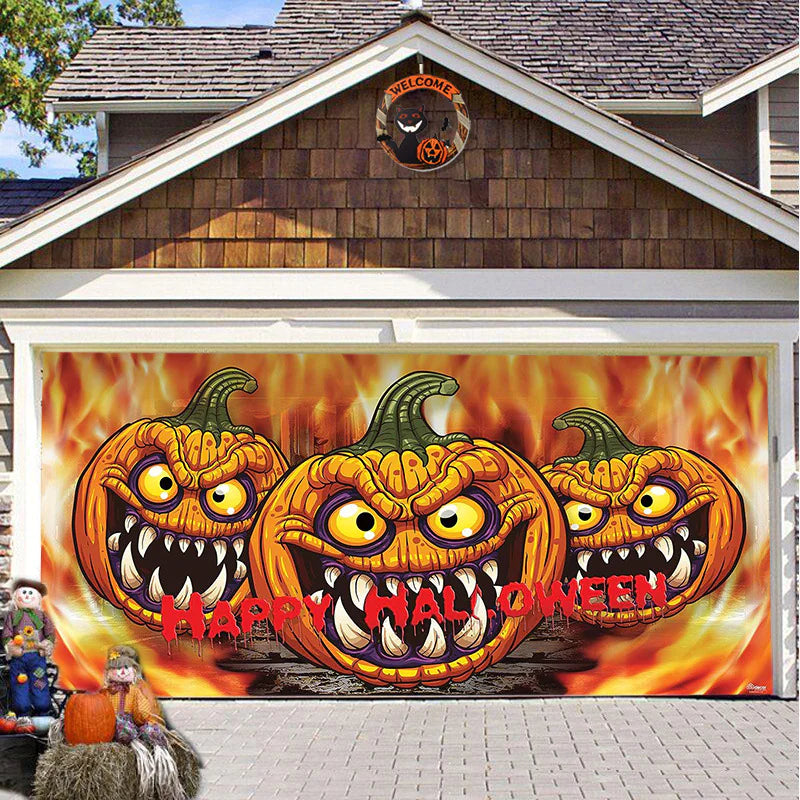 Halloween Misty Forest Garage Door Banner Rieworkes