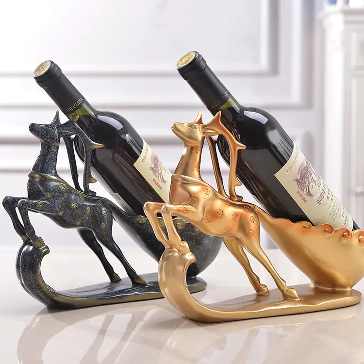 Modern European Style Deer Wine Rack for Home Decor Rieworkes