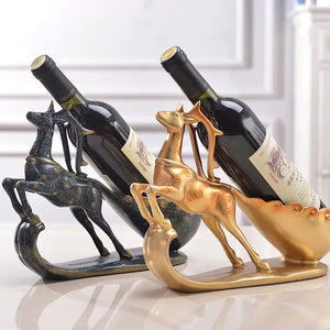 Modern European Style Deer Wine Rack for Home Decor Rieworkes