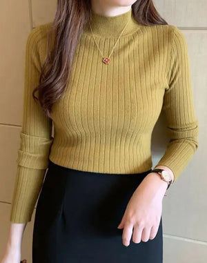 Half Turtleneck Bottoming Shirt Women's Long-sleeved Sweater Top Rieworkes